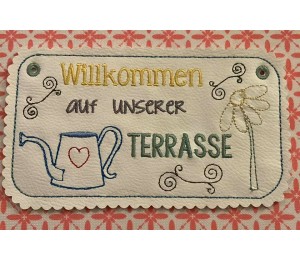 Stickserie ITH - Schilder Terrasse